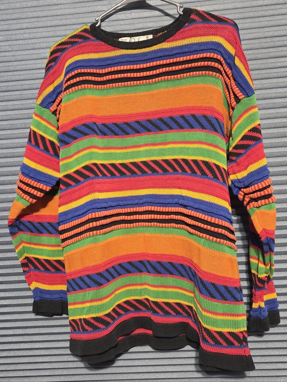 Multicolor Striped Knit Sweater